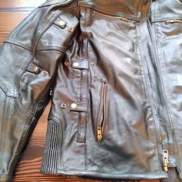 M-BOSS Black Premium Leather Conceal Carry Armored Motorcycle Jacket Lined XL - Picture 2 of 16